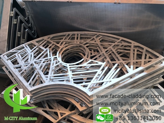 Panel de aluminio arquitectónico para revestimiento de fachada con perforación personalizada