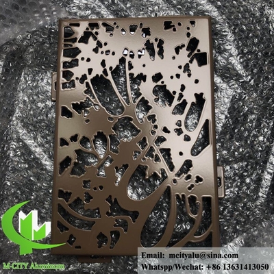 Diseño de árboles Paneles de aluminio para fachada de hotel fabricante de chapas de metal personalizadas