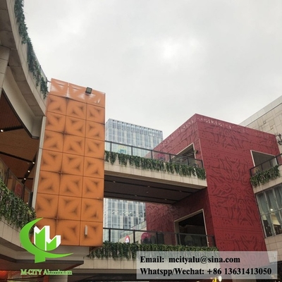 Fasa de aluminio arquitectónico con pantalla de chapa de metal cortada por láser