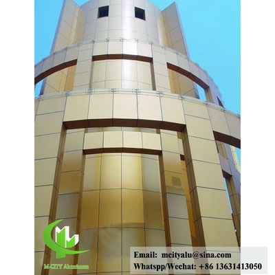 Revestimiento de pared de aluminio Revestimiento exterior de fachada de aluminio metálico PVDDF