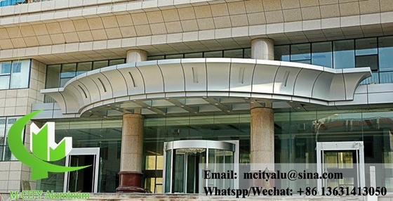 Revestimiento de aluminio sólido arquitectónico para paredes para fachadas de edificios