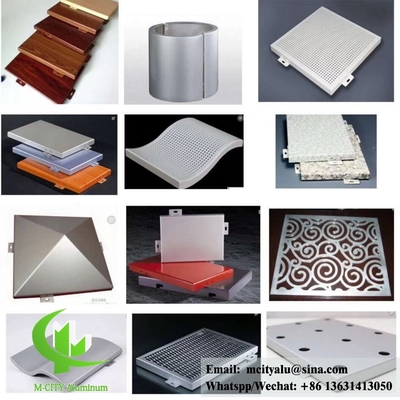 Pintura pvdf ppg para revestimiento y fachada de chapa de aluminio cortada por láser