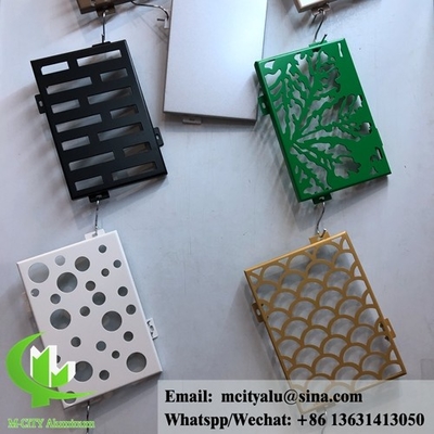 Panel de aluminio metálico perforado panel de aluminio sólido de fluorocarburos