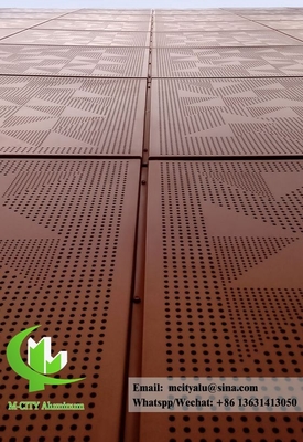 3 mm perforado Metal revestimiento de fachadas metálicas pantalla metálica para revestimiento de paredes en polvo recubierto de negro