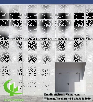 Panel de revestimiento de fachada de aluminio de chapa peforada, revestido en polvo