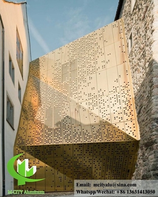 Cortado por láser Hoja perforada de fachada de aluminio para revestimiento de edificios
