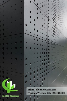 Paneles metálicos de aluminio perforados cortados por láser para exteriores
