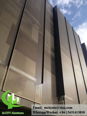 Paneles metálicos de aluminio perforados cortados por láser para exteriores