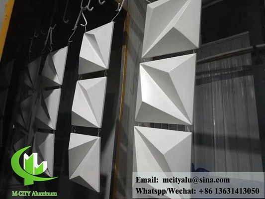 Panel de aluminio arquitectónico 3D para revestimiento de fachada con diseño personalizado de chapa formada