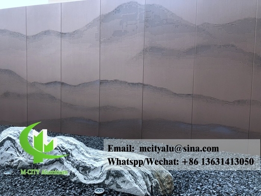 Panel de aluminio arquitectónico perforado para revestimiento de fachada personalizado