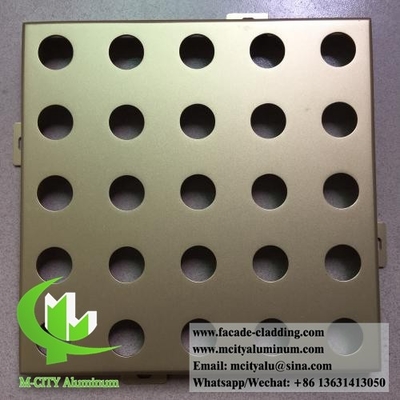 Hoja perforada de aluminio para revestimiento de fachada pantalla de privacidad de jardín con corte láser de 2 mm de grosor