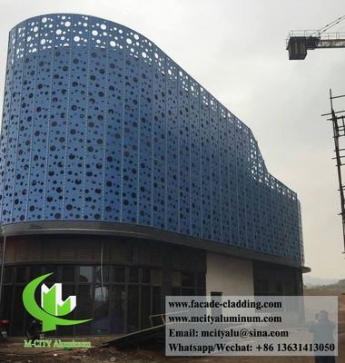 Panel de aluminio formado para revestimiento de fachada, corte láser a prueba de intemperie