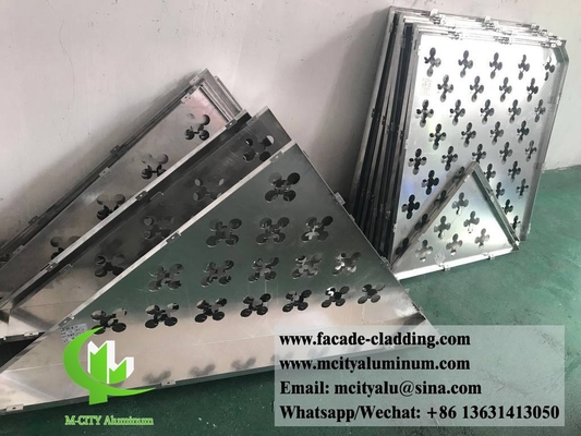 Panel de aluminio formado para revestimiento de fachada, corte láser a prueba de intemperie