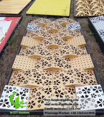 Plata de perforación para revestimiento de fachadas de paneles de aluminio metálico 3D triángulo