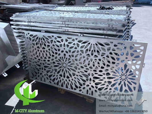 Diseño de flores paneles de aluminio para fachada de hospital chapa de metal personalizada fabricante de China