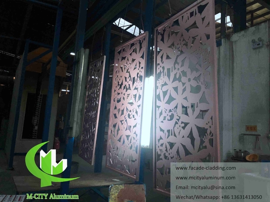 Hoja de aluminio CNC fachada de aluminio arquitectónica revestimiento de pared perforado Hoja perforada