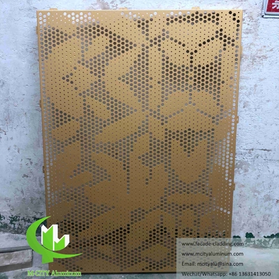 Cortado por láser pantalla de arte de pared de aluminio de chapa de metal para decoración de fachadas