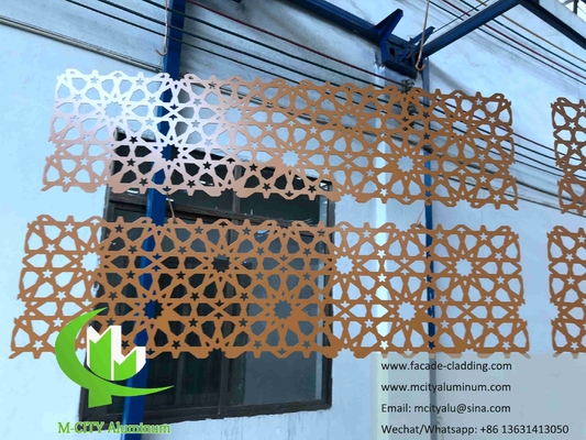 El corte con láser de la fachada de aluminio de la arquitectura islámica para revestimiento de paredes de mezquitas musulmanas
