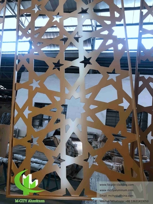 Las fachadas decorativas cortadas con láser paneles de aluminio para mezquita musulmana