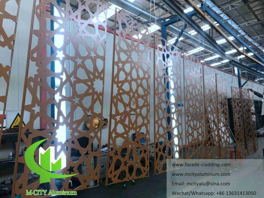 Panel de fachada de metal perforado Pantalla de aluminio Aluminio sólido de 3 mm de espesor en polvo recubierto para revestimiento de paredes de edificios