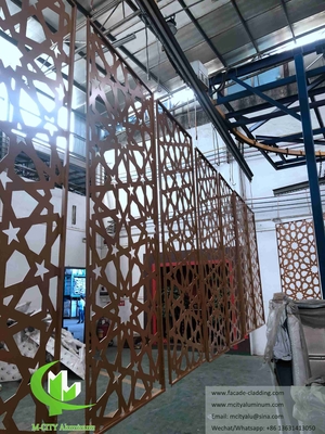 Las fachadas decorativas cortadas con láser paneles de aluminio para mezquita musulmana