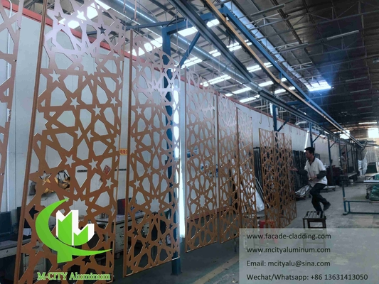 Patrones de corte de fachada de aluminio arquitectónico para mezquita Islam