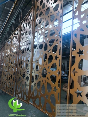 Cortar con láser paneles de pantalla de metal hojas de aluminio diseño de fachada de la mezquita musulmana