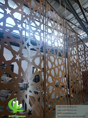 Las fachadas decorativas cortadas con láser paneles de aluminio para mezquita musulmana