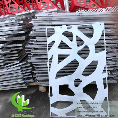 Exterior fachada de aluminio arquitectónico cortado con láser para revestimiento de paredes