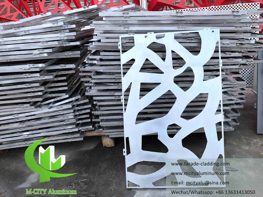 Fabricación de chapa de metal cortada por láser para revestimiento de paredes de fachada de aluminio arquitectónico