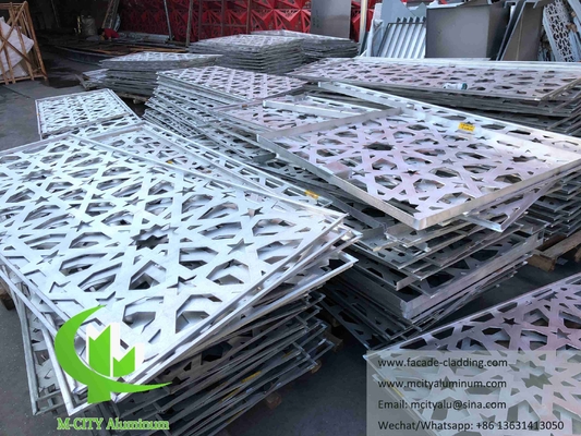 Pantallas de aluminio de perforación por CNC para revestimiento de paredes