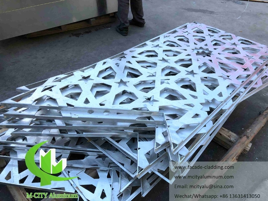 Pantallas de aluminio de perforación por CNC para revestimiento de paredes
