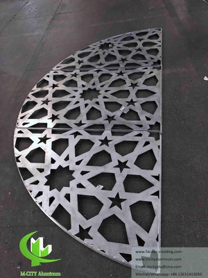 Cortar con láser paneles de pantalla de metal hojas de aluminio diseño de fachada de la mezquita musulmana