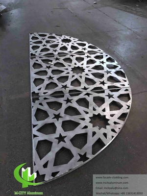 Cortar con láser paneles de pantalla de metal hojas de aluminio diseño de fachada de la mezquita musulmana