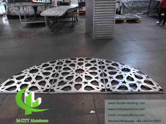 Fabricación de chapa de metal cortada por láser para revestimiento de paredes de fachada de aluminio arquitectónico