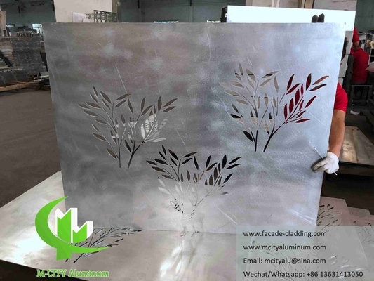 Fabricación de chapa de metal cortada por láser para revestimiento de paredes de fachada de aluminio arquitectónico