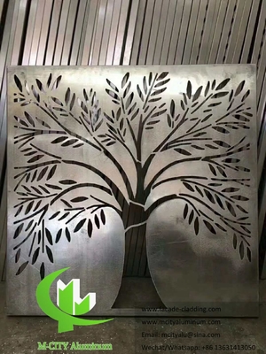 Diseño de árboles Paneles de aluminio para fachada de hotel fabricante de chapas de metal personalizadas