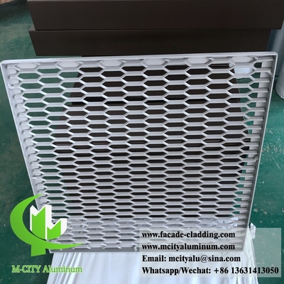 Panel de pantalla arquitectónica de malla expandida de aluminio para fachada exterior