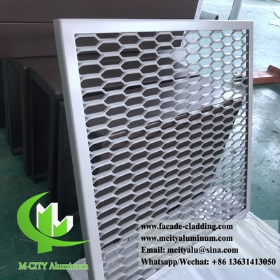 Panel arquitectónico de pantalla de malla expandida de aluminio para fachada exterior