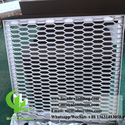 Panel arquitectónico de pantalla de malla expandida de aluminio para fachada exterior