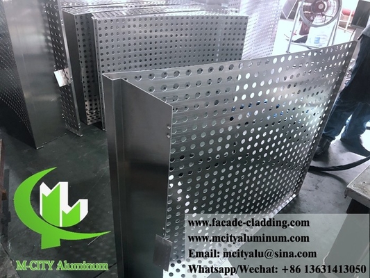 Perforación de la malla metálica de chapa de aluminio para fachadas del techo de la pared