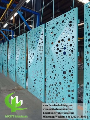 Paneles de aluminio perforados de forma 3D para fachada de hotel, chapa de metal personalizada