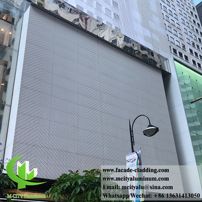 Hoja de corte por láser de aluminio exterior de metal Corte por láser de fachada de aluminio arquitectónico para pared de cortina