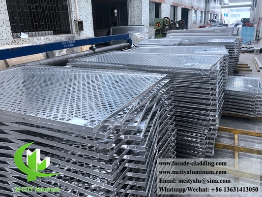 Hoja de corte por láser de aluminio exterior de metal Corte por láser de fachada de aluminio arquitectónico para pared de cortina