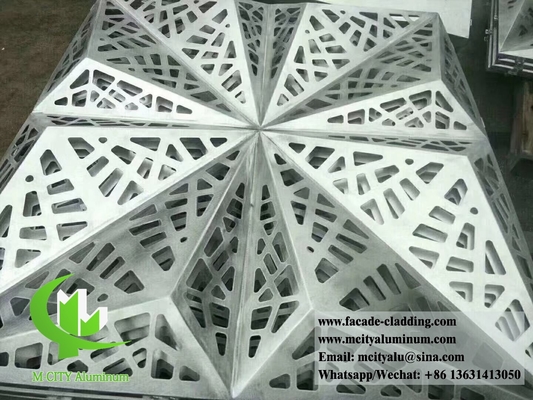 Panel de aluminio 3D para fachada de hotel fabricante de chapas de metal personalizadas