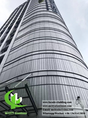 China proveedor Panel perforado de aluminio metálico revestido en polvo para revestimiento exterior de fachadas