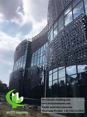 China proveedor Panel perforado de aluminio metálico revestido en polvo para revestimiento exterior de fachadas