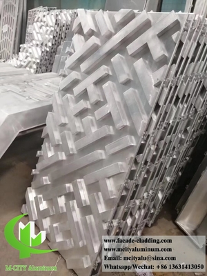 Panel de aluminio 3D para fachada de hotel fabricante de chapas de metal personalizadas