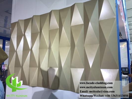 Paneles metálicos 3D de chapa de aluminio para revestimiento de paredes de materiales de construcción arquitectónicos