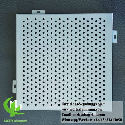 Revestimiento de paneles perforados de aluminio metálico para revestimiento exterior de fachadas